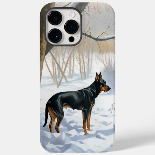 Doberman Pinscher Let It Snow Christmas Case_Mate iPhone 14 Pro Max Case
