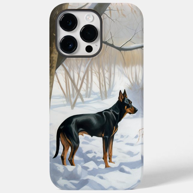 Doberman Pinscher Let It Snow Christmas Case-Mate iPhone Case (Back)