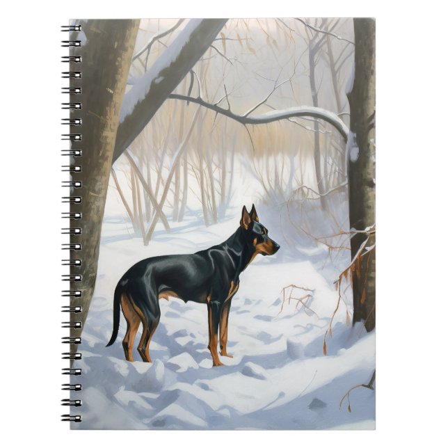 Doberman Pinscher Let It Snow Christmas Notebook (Front)