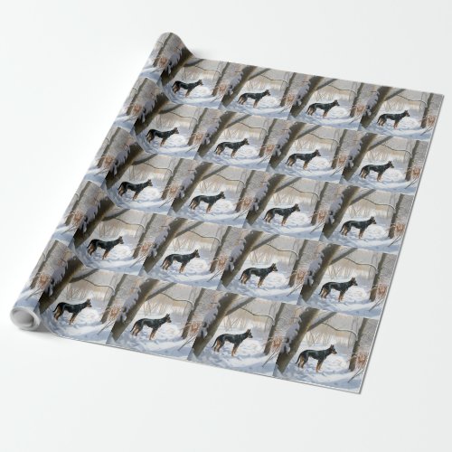 Doberman Pinscher Let It Snow Christmas Wrapping Paper