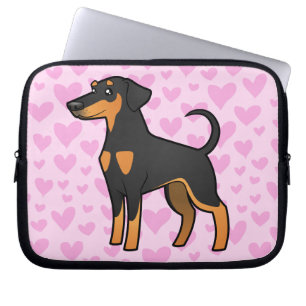 Doberman Pinscher Love (floppy ears) Laptop Sleeve