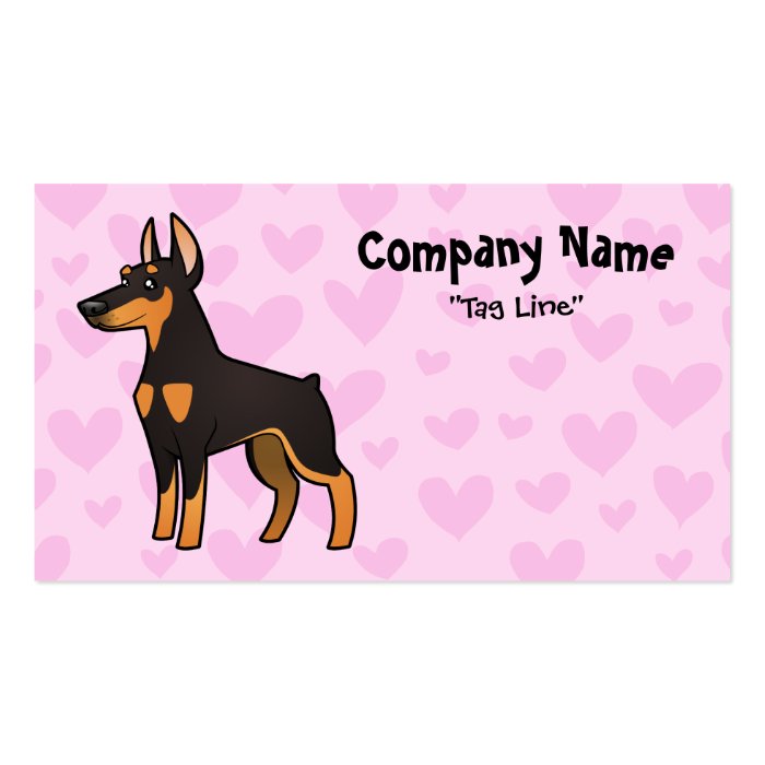 Doberman Pinscher Love (pointy ears) Business Card Templates