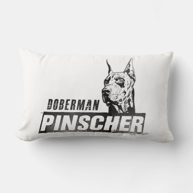Doberman Pinscher    Lumbar Pillow (Front)