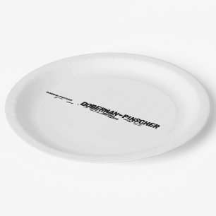 Doberman pinscher mashup paper plates