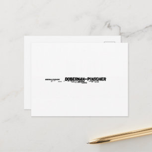 doberman pinscher mashup postcard