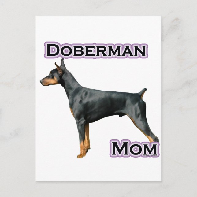 Doberman Pinscher Mom 4 Postcard (Front)