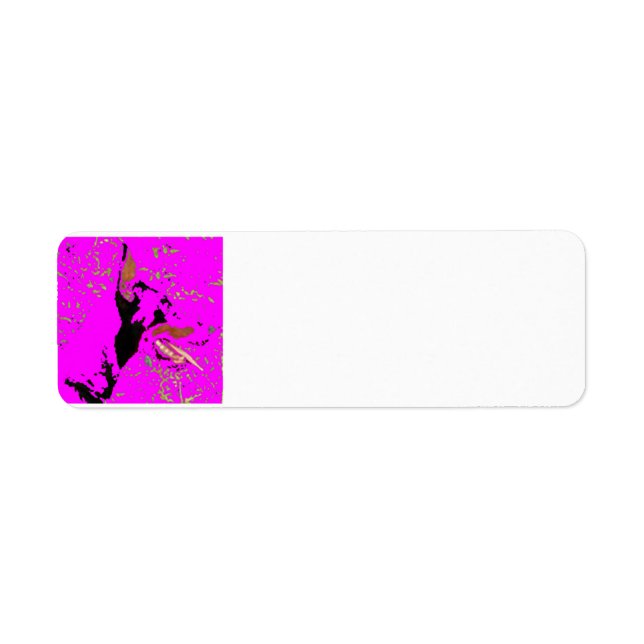 doberman pinscher odd art label (Front)