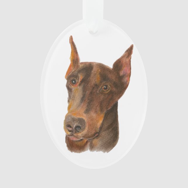 Doberman Pinscher Oval Ornament (Front)