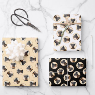 Doberman Pinscher Painting Dobie Uncropped Dog Art Wrapping Paper Sheets