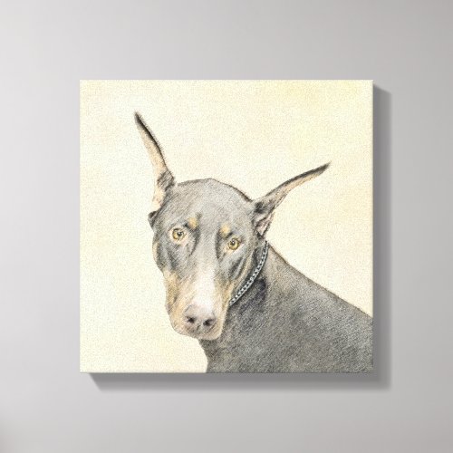 Doberman Pinscher Painting _ Original Dog Art Canvas Print