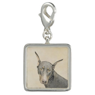 Doberman Pinscher Painting - Original Dog Art Charm