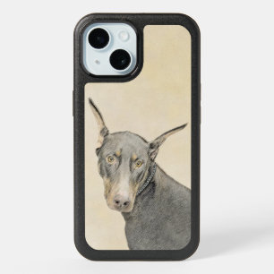Doberman Pinscher Painting - Original Dog Art iPhone 15 Case