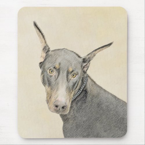Doberman Pinscher Painting _ Original Dog Art Mouse Pad