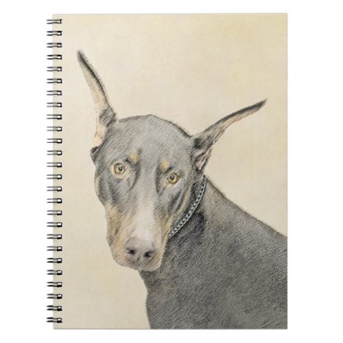 Doberman Pinscher Painting _ Original Dog Art Notebook