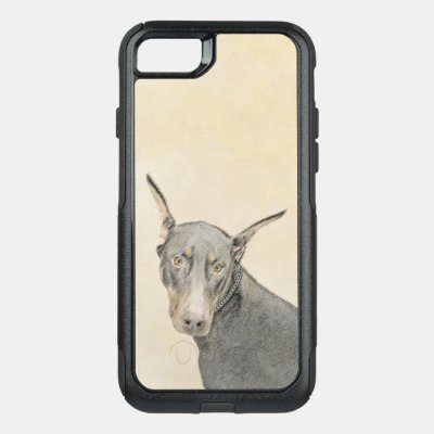 Doberman Pinscher Painting - Original Dog Art OtterBox Commuter iPhone SE/8/7 Case