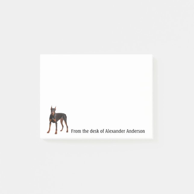 Doberman Pinscher Personalize Notes (Front)