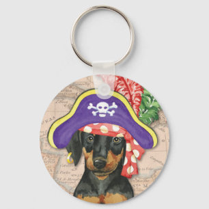 Doberman Pinscher Pirate Keychain