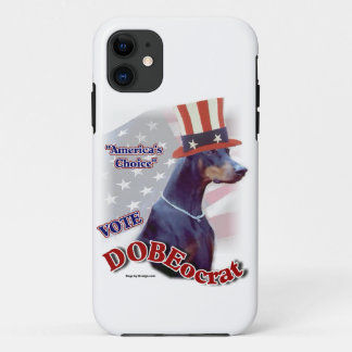 Doberman Pinscher Political Humor iPhone 11 Case