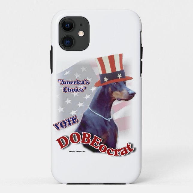 Doberman Pinscher Political Humor Case-Mate iPhone Case (Back)
