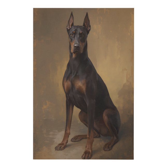 Doberman Pinscher Portrait Canvas Wall Art (Front)