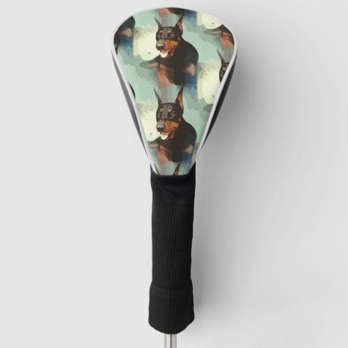 Doberman Pinscher Portrait Golf Head Cover