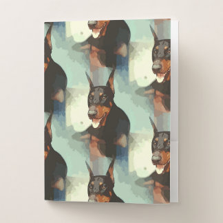 Doberman Pinscher Portrait Pocket Folder