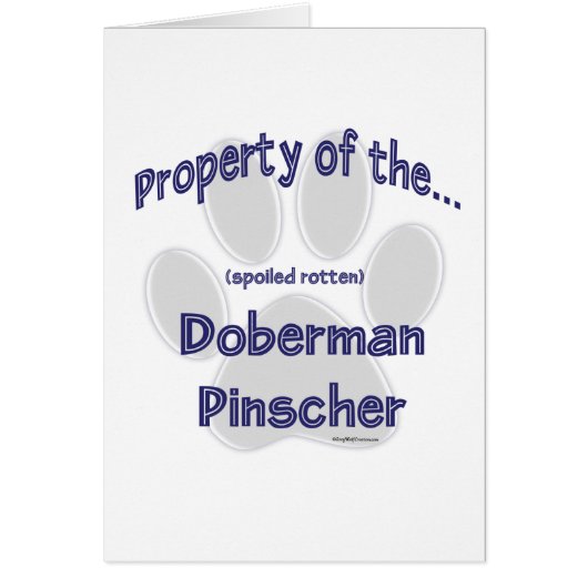 Doberman Pinscher Property Cards (Front)