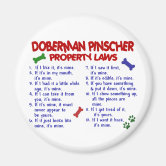 MINIATURE PINSCHER Property Laws FRIDGE MAGNET No 1 Steel Cased 