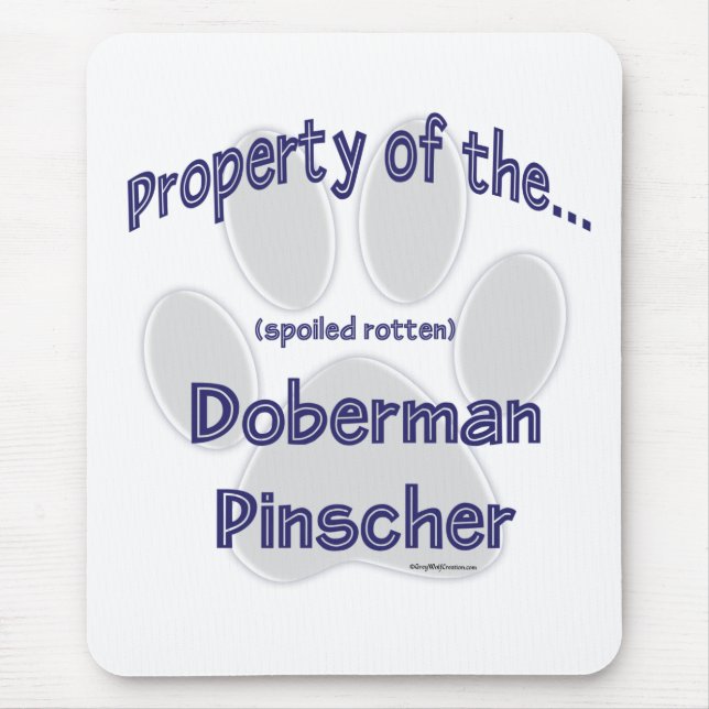 Doberman Pinscher Property Mouse Pad (Front)