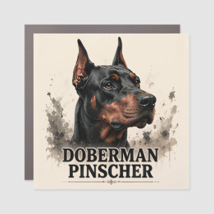 Doberman Pinscher Protective Dog Gift Car Magnet