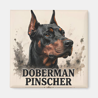 Doberman Pinscher Protective Dog Gift Magnet