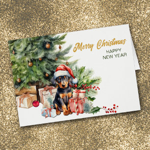 Doberman Pinscher Puppy Dog Christmas Cards