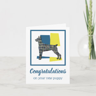 Doberman Pinscher Puppy Dog Congratulations Card