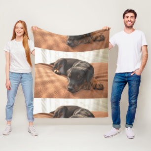 doberman-pinscher-puppy fleece blanket
