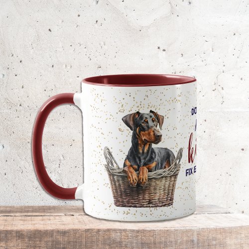 Doberman Pinscher Puppy Kisses Fix Everything Mug