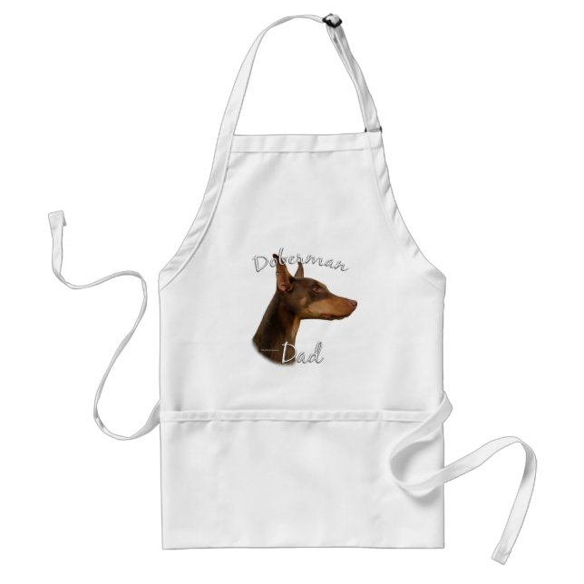 Doberman Pinscher (red) Dad 2 Adult Apron (Front)
