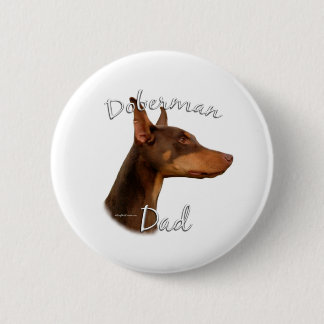 Doberman Pinscher (red) Dad 2 Pinback Button