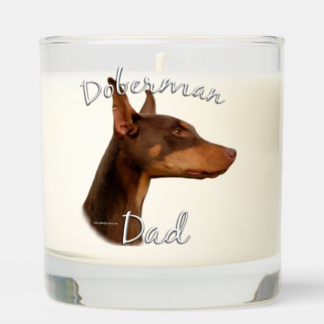 Doberman Pinscher (red) Dad 2 Scented Candle (Front)