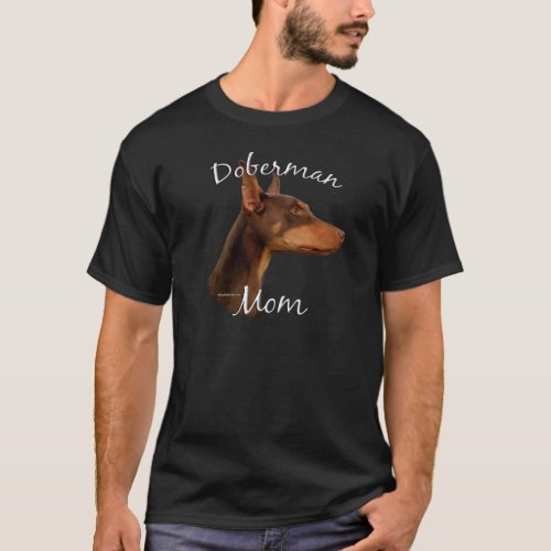 Doberman Pinscher red Mom 2 T_Shirt