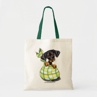 Doberman Pinscher Sack Puppy Tote Bag