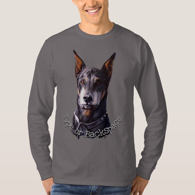 Doberman Pinscher Shirt Personalized Dog Art Shirt (Front)