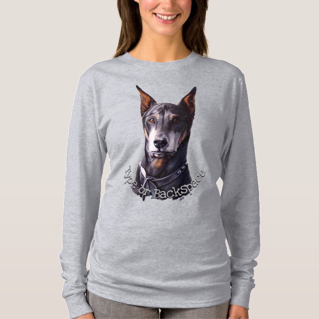 Doberman Pinscher Shirt Personalized Dog Art Shirt (Front)
