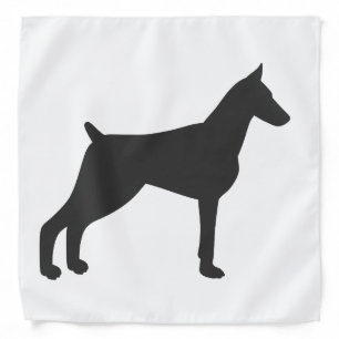 Doberman Pinscher Silhouette Bandana