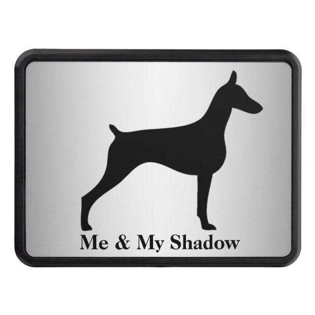 Doberman Pinscher Silhouette Hitch Cover (Front)