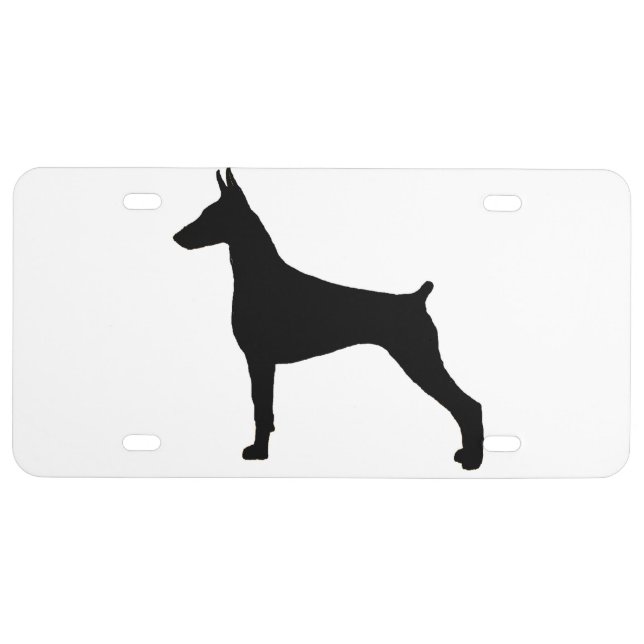 doberman pinscher silo black.png license plate (Front)
