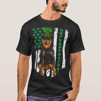 Doberman Pinscher St Patricks Day Irish American F T-Shirt