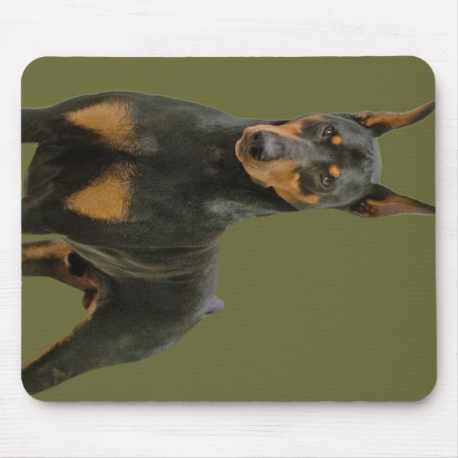 Doberman Pinscher Standing Mouse Pad (Front)