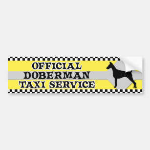 Doberman Pinscher Taxi Service Bumper Sticker