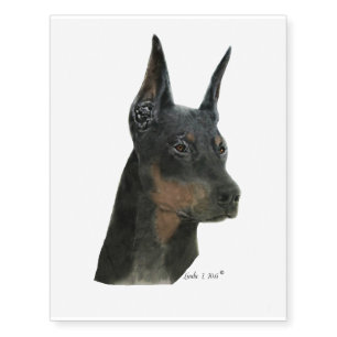 Doberman Pinscher Temporary Tattoos