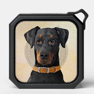 Doberman Pinscher Uncropped Painting Original Art Bluetooth Speaker